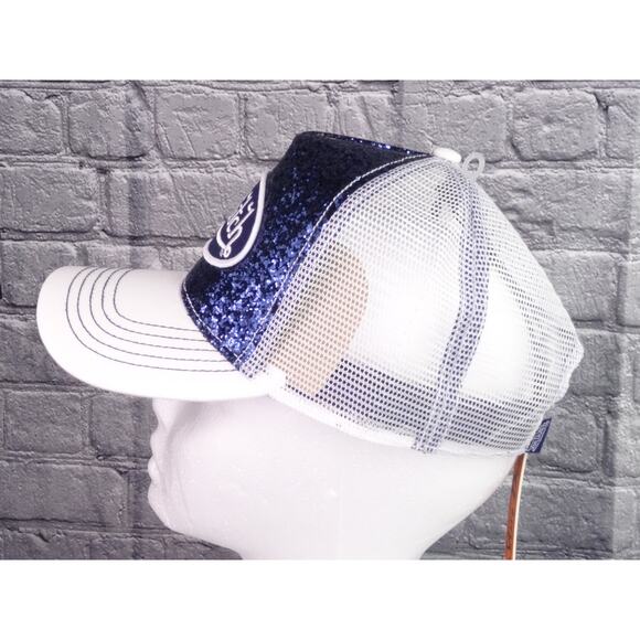 Von Dutch Navy Sequin Cap with White Mesh main image 4